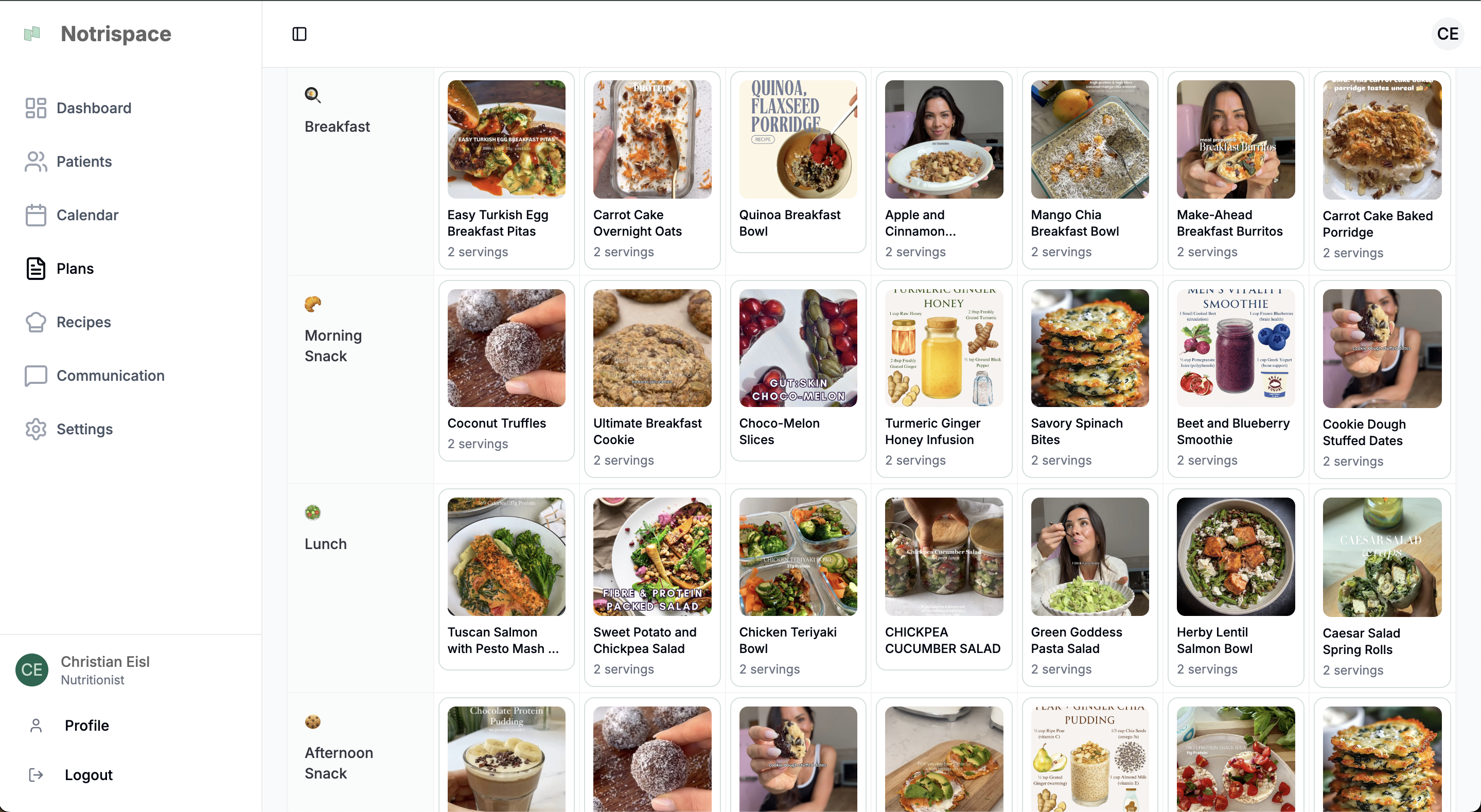 Notrispace platform dashboard